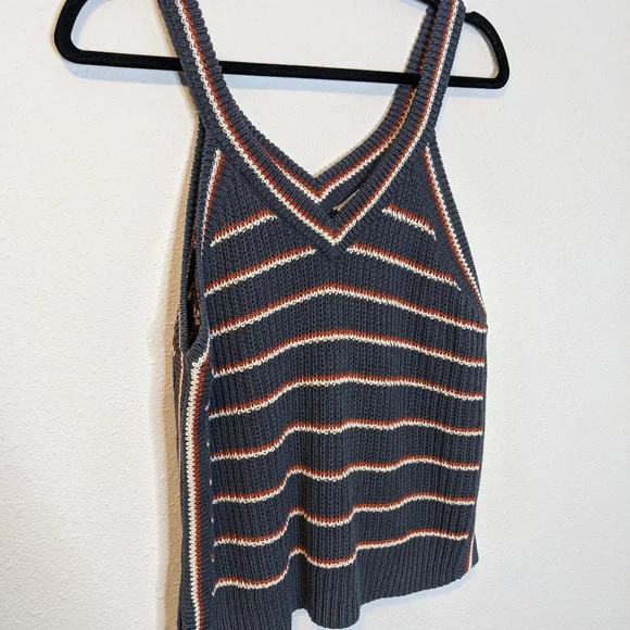 NWT Madewell Striped Blue Orange Knit Tank - Picture 7 of 9